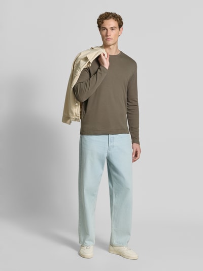 Christian Berg Men Longsleeve mit Rundhalsausschnitt Metallic Gruen 1