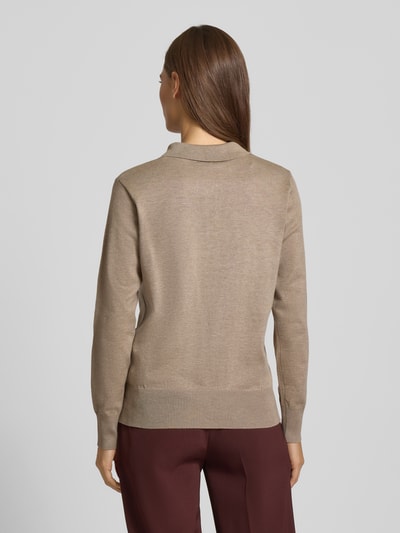 FREE/QUENT Regular fit shirt met lange mouwen van viscosemix, model 'Katie' Taupe - 5