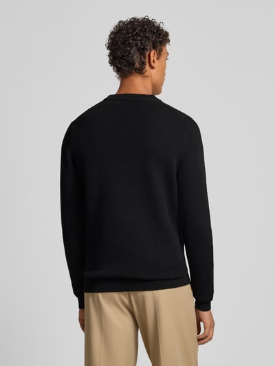 SELECTED HOMME Regular fit gebreide pullover van puur katoen, model 'DANE' Zwart - 5