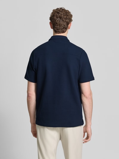LERROS Regular Fit Freizeithemd mit Polokragen und Strukturmuster Marine 5