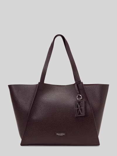 Marc O'Polo Torba shopper ze skóry bydlęcej nappa z przywieszką z logo Średniobrązowy 2