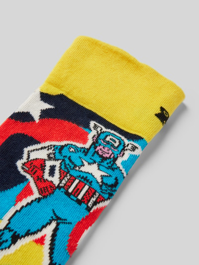 Happy Socks Socken mit Marvel™-Print Modell 'Captain America' Blau 2