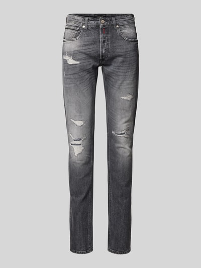 Replay Jeans in used-look, model 'GROVER' Antraciet - 2