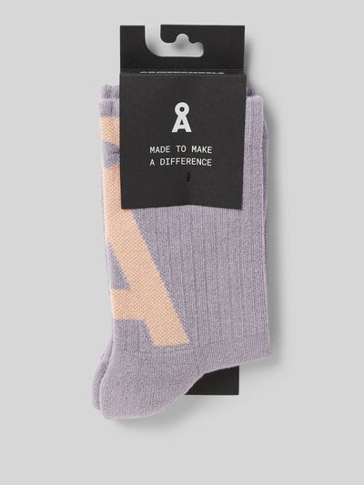 Armedangels Socken mit Logo-Detail Modell 'SAAMUS' Flieder 3