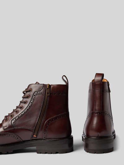 DIGEL Buty ze skóry z zamkiem błyskawicznym model ‘Spencer’ Średniobrązowy 2