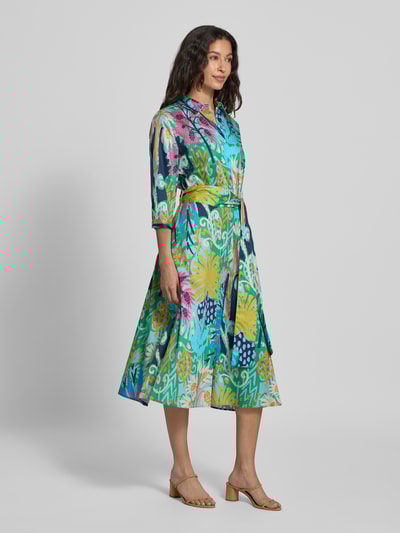 Milano Italy Midikleid mit Knopfleiste Gruen 1