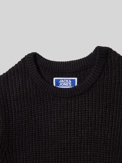 Jack & Jones Relaxed Fit Pullover in Strick-Optik Modell 'Kaito' Black 2