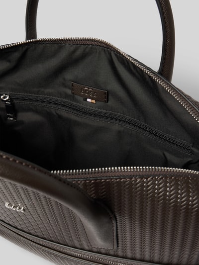 BOSS Laptoptasche aus echtem Rindsleder Modell 'DAXTER' Dunkelbraun 5