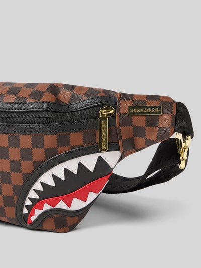 Sprayground Bauchtasche im Allover-Look Modell 'SAWTOOTH SHARKS IN PARIS' Dunkelbraun 3