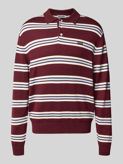 REVIEW  Regular Fit Poloshirt mit Brusttasche Bordeaux 1