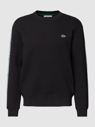 Lacoste Classic Fit Sweatshirt mit Rundhalsausschnitt Modell 'TAPE CREW' Black 2