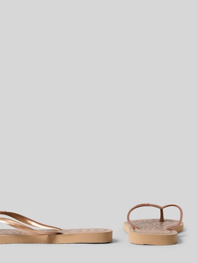 Productfoto, teenslippers met smalle pasvorm model 'ANIMALS' van Havaianas, comfortmodel, slim fit, labeldetail, hakhoogte 1 cm, maat 39/40