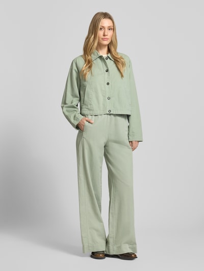 Marc O'Polo Regular Fit Hemdjacke aus Baumwoll-Mix mit Leinen-Anteil Hellgruen 1