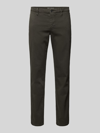 MAC Regular fit chino met steekzakken opzij, model 'Lennox' Olijfgroen - 2