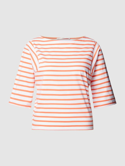 Lanius T-Shirt mit U-Boot-Ausschnitt Apricot 2