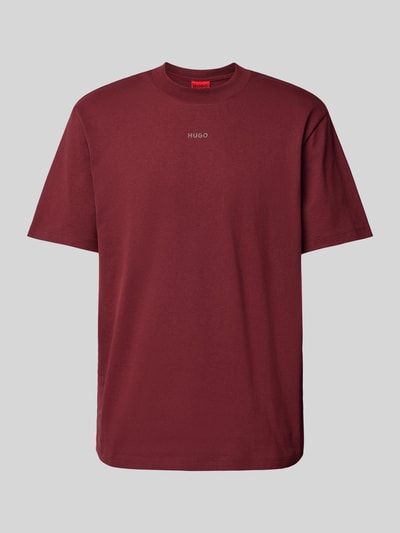 HUGO T-Shirt mit Label-Schriftzug Modell 'Dapolino' Rot 1