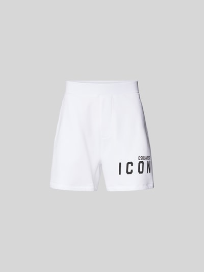 Dsquared2 Sweatshorts mit elastischem Bund Weiss 2