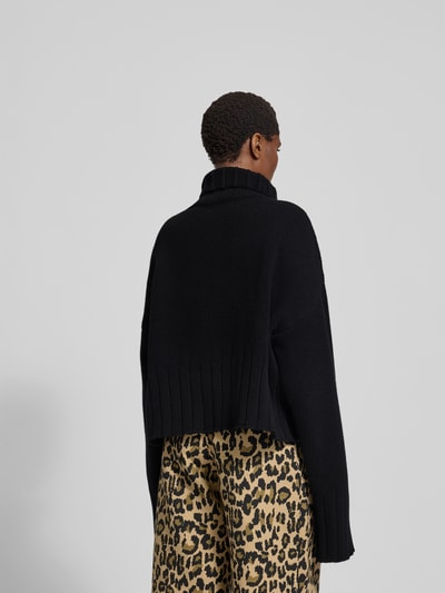 black palms Oversized Pullover mit Rollkragen Black 5
