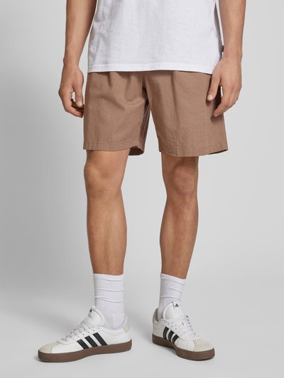 REVIEW Shorts mit elastischem Bund Taupe 4