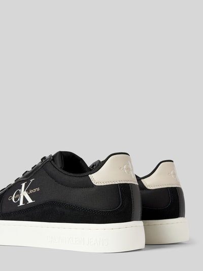 Calvin Klein Jeans Ledersneaker mit Label-Details Modell 'CLASSIC CUPSOLE LOW MIX' Black 2