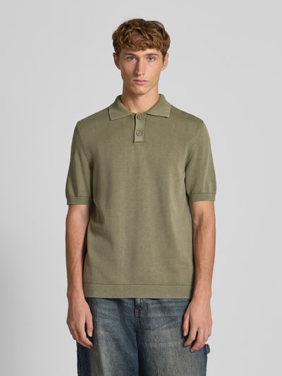 Marc O'Polo Denim Koszulka polo o kroju Regular Fit z czystej bawełny Oliwkowy 4