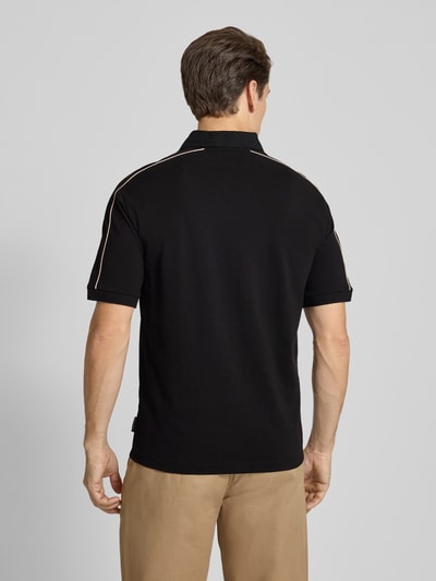 ARMANI EXCHANGE Regular fit poloshirt met labelprint Zwart - 5