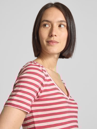 Marc O'Polo Regular Fit T-Shirt aus Slub Jersey Pink 3