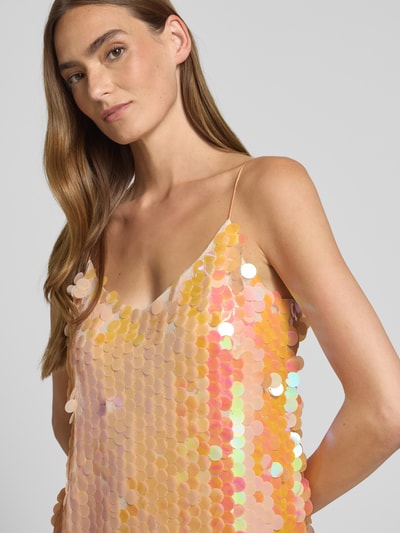 moves Mini-jurk met pailletten, model 'Balista' Oranje - 3