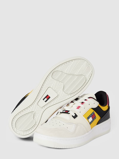 Tommy Jeans Sneakers met labelprint, model 'BASKET' Lichtgeel - 4