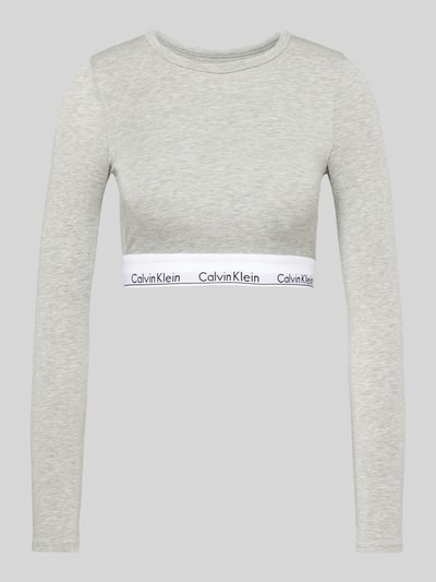 Calvin Klein Underwear Cropped Longsleeve mit Rundhalsausschnitt Hellgrau 1