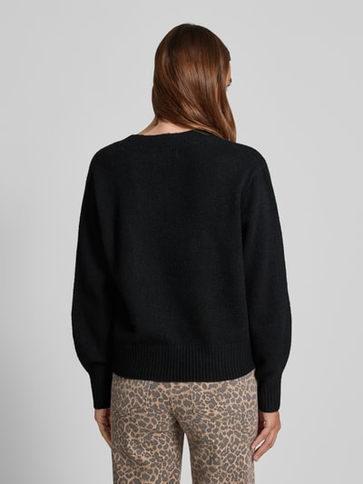 Vero Moda Comfort Fit Strickpullover mit Woll-Anteil Modell 'BOOM' Black 5