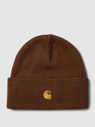 Carhartt Work In Progress Beanie mit Label-Stitching Modell 'CHASE' Camel 1