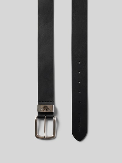 Emporio Armani Ledergürtel mit Label-Prägung Black 3