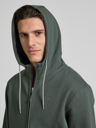 EA7 Emporio Armani Sweatjacke mit Zweiwege-Reißverschluss Modell 'TRAIN VISIBILTY' Dunkelgruen 3