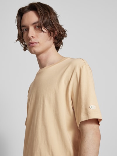 CHAMPION T-Shirt mit Label-Stitching Beige 3