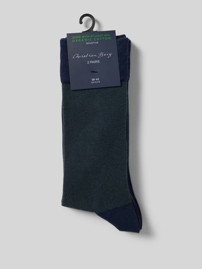 Christian Berg Men Socken mit Logo-Stitching im 2er-Pack Dunkelgruen 3