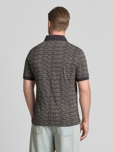 PME Legend Slim fit poloshirt in all-over look Antraciet - 5