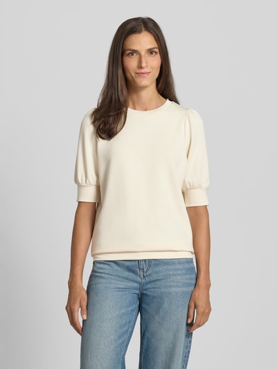Soyaconcept Sweatshirt mit gerippten Abschlüssen Modell 'BANU' Offwhite 4