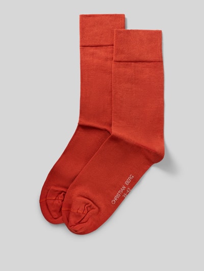 Christian Berg Men Socken aus Baumwoll-Mix Metallic Rot 1