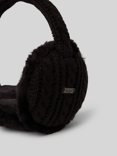 Barts Ohrenwärmer mit Zopfmuster Modell 'Monique' Black 2
