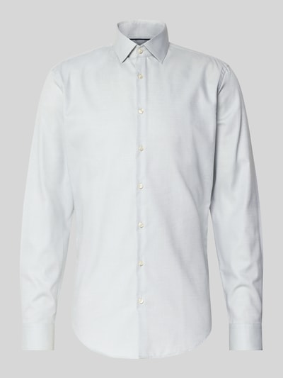 Jake*s Slim Fit Business-Hemd mit Kentkragen Hellgruen 2