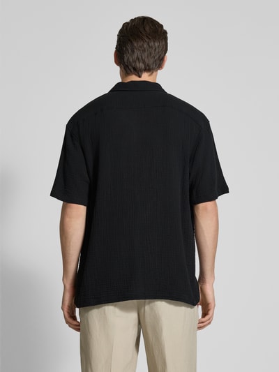 JAKE*S STUDIO MEN Freizeithemd mit Knopfleiste Black 5