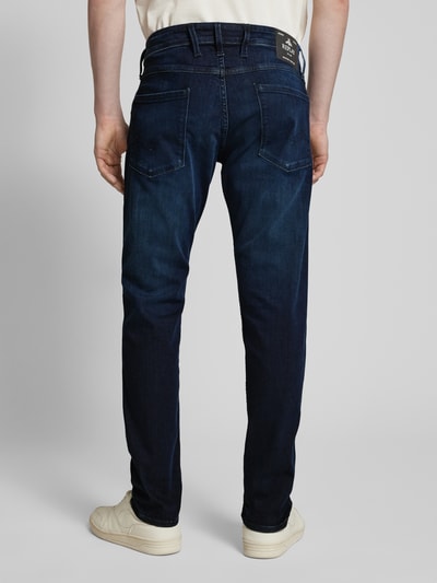 Replay Slim fit jeans in 5-pocketmodel, model 'ANBASS' Marineblauw - 5