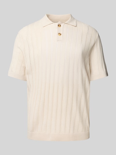 Only & Sons Koszulka polo kroju regular fit z fakturowanym wzorem model ‘KENT LIFE’ Beżowy 2