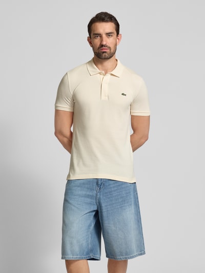 Lacoste Slim Fit Poloshirt aus reiner Baumwolle Offwhite 4