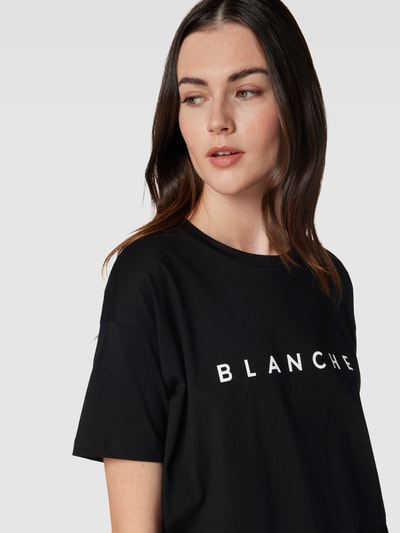 Blanche T-shirt z okrągłym dekoltem model ‘MAIN’ Czarny 3