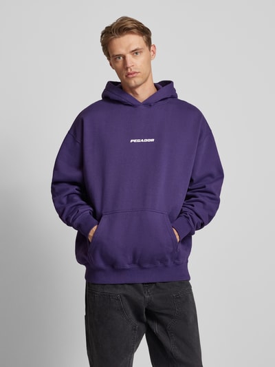 Pegador Oversized hoodie met labelprint, model 'COLNE' Paars - 4