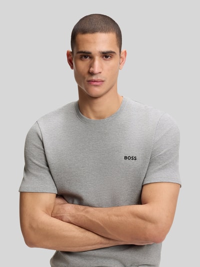 BOSS Regular Fit T-Shirt aus Baumwoll-Mix Mittelgrau 3