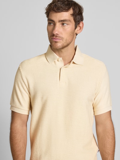 SELECTED HOMME Poloshirt met korte knoopsluiting, model 'JAY' Zand - 3