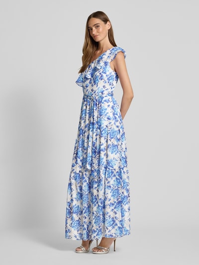 Adrianna Papell Abendkleid im One-Shoulder-Look mit Bindegürtel Hellblau 1